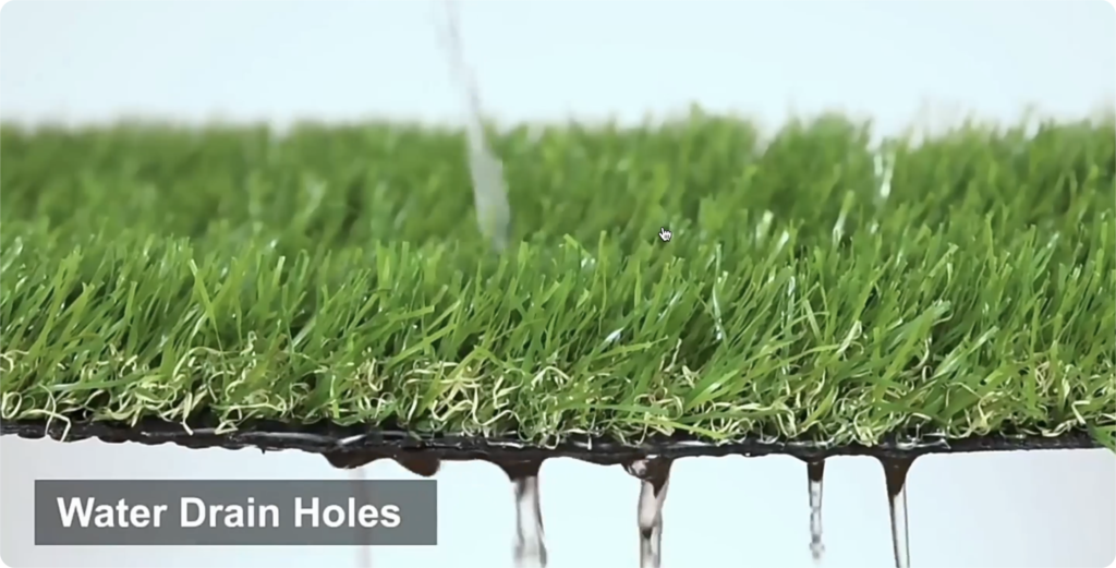 Look for turf with a perforated backing capable of a drainage rate of over 30 inches per hour to effectively prevent odors.
